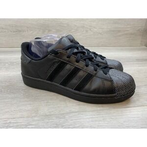 Adidas Superstar Triple Black Women's Dot Shell Toe Sneakers 7.5 Casual Shoes